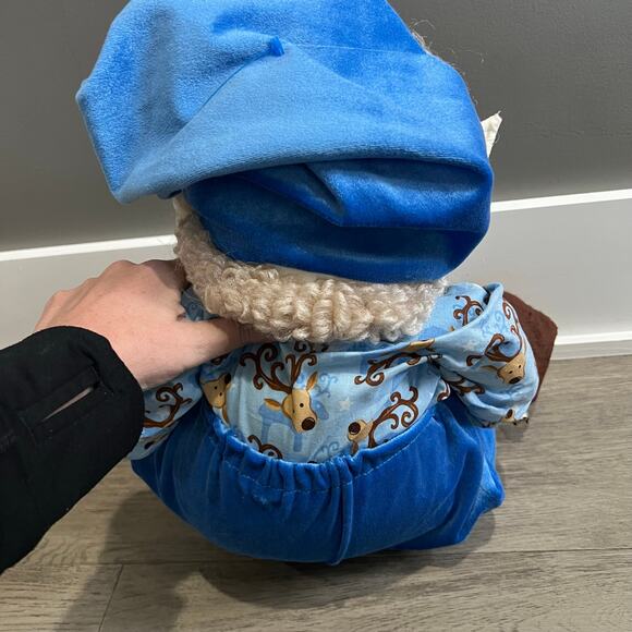 Homemade Large Soft Sculpture Blue stuffed Santa Christmas Elf - Picture 2 of 7